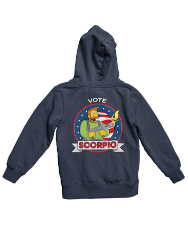 Top Notchy Vote Scorpio Back Printed Graphic Hoodie 8Ball
